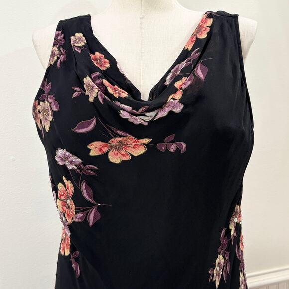 Eva Blue Size 18 Vintage Dress Beaded Maxi REPAIRED Whimsigoth Fairy Grunge - Picture 4 of 16